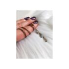 Dainty Triple Labradorite Stone Chain Y Necklace - Image 3