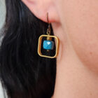 Apatite Cube Square Earring - Image 2