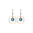 Apatite Cube Square Earring - Image 3