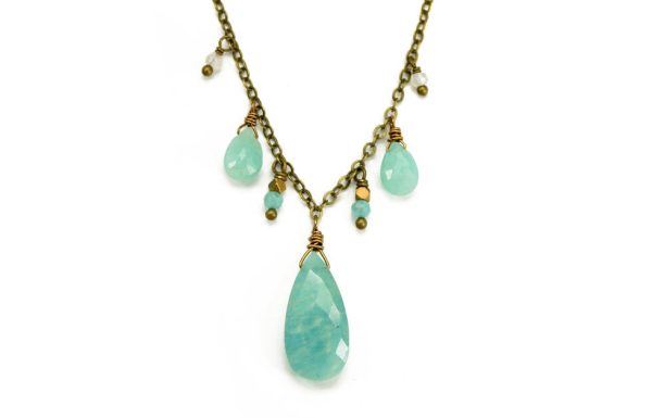 Amazonite and Moonstone Reflective Heavens Necklace