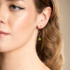 Dainty Peridot Marquis Earrings - Image 2