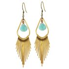 Teardrop Fringe Earrings (Multiple Colors) - Image 3