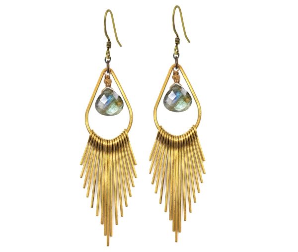 Teardrop Fringe Earrings (Multiple Colors)