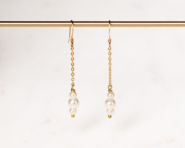 Pearl Harmony Chain Earrings