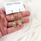 Prehnite Nugget Circle Earrings - Image 2